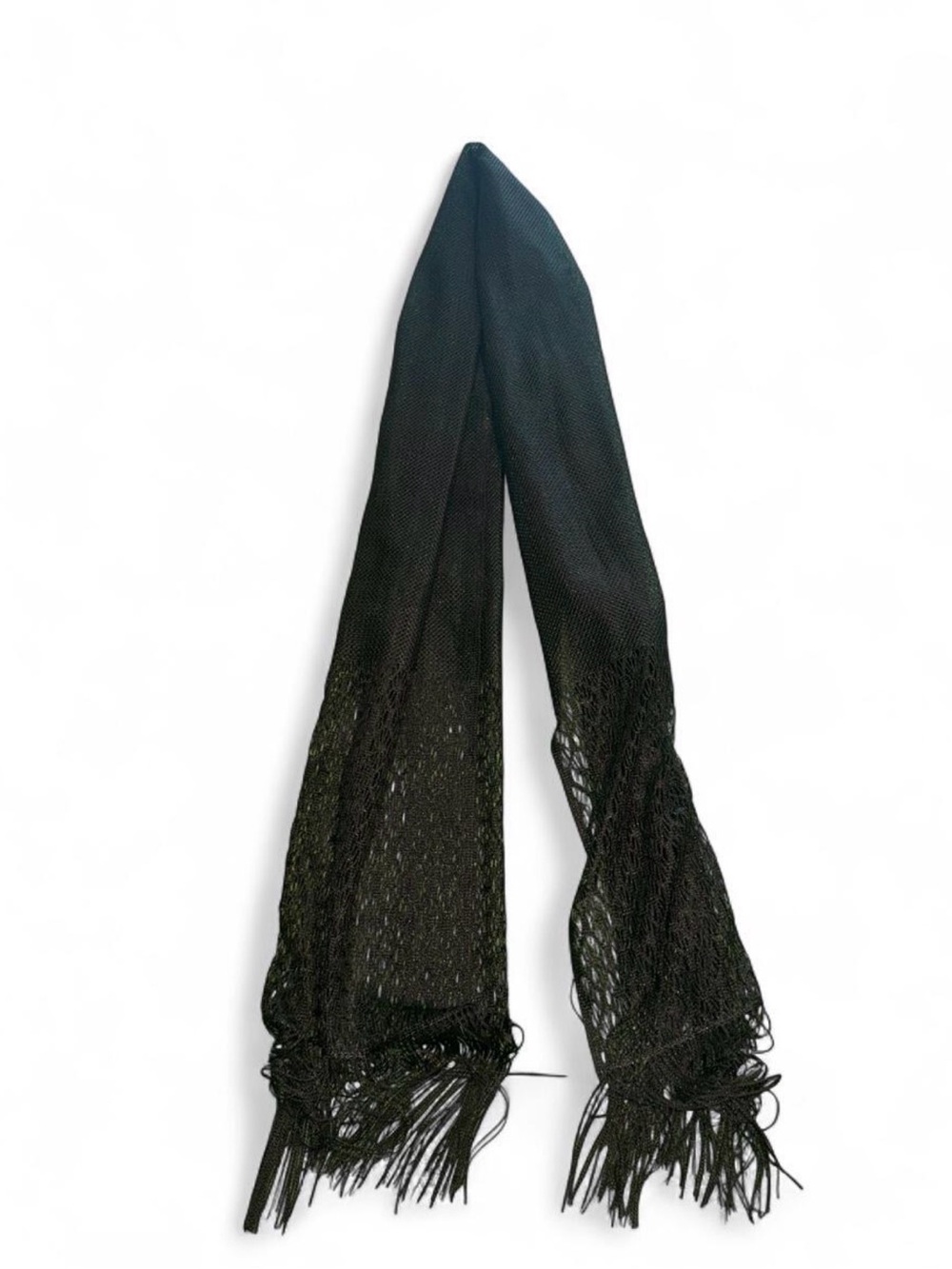 Cejon Black Knit Fringe Scarf